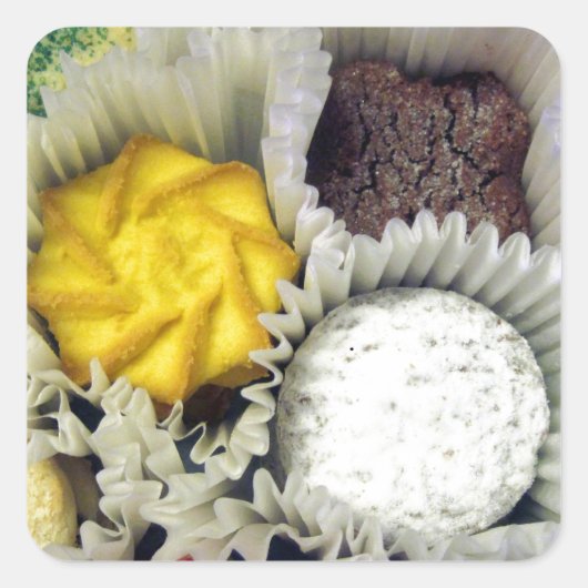 Delicious Cookies Vierkante Sticker (Voorkant)