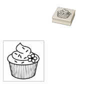 Delicious Cupcake met Frosting Rubberstempel (Gestempeld)