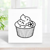 Delicious Cupcake met Frosting Rubberstempel