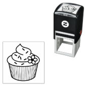 Delicious Cupcake met Frosting Zelfinktende Stempel (In situ)