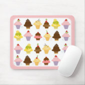 Delicious Cupcakes Mousepad Muismat (Met muis)