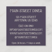 Delicious Daal Vegetarian Indian Red Lentil Dal Vierkante Visitekaartje (Achterkant)