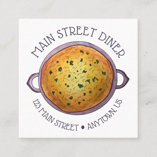 Delicious Daal Vegetarian Indian Red Lentil Dal Vierkante Visitekaartje (Voorkant)