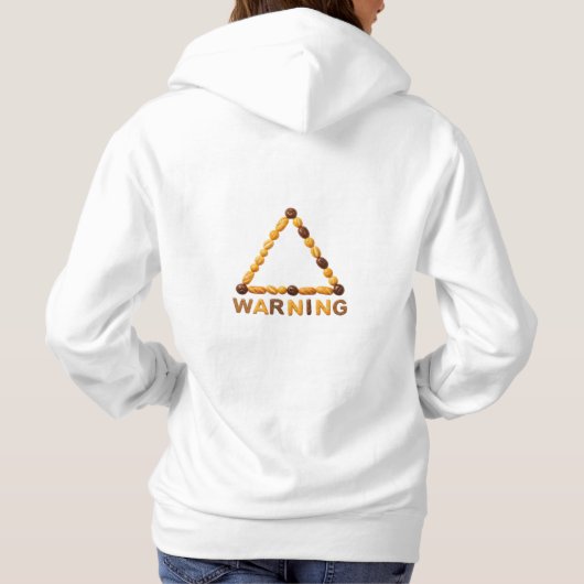 Delicious Danger: Bakery Warning Triangle Hoodie (Achterkant)
