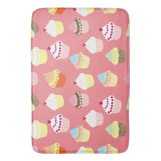 Delicious Decorated Birthday Cupcakes Badmat (Voorkant Verticaal)