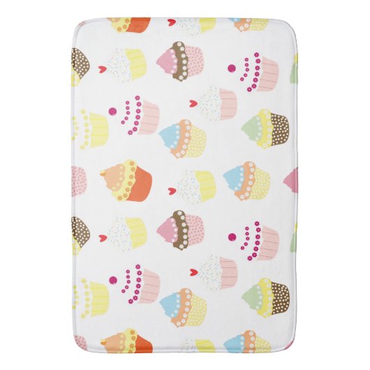 Delicious Decorated Birthday Cupcakes Badmat (Voorkant Verticaal)