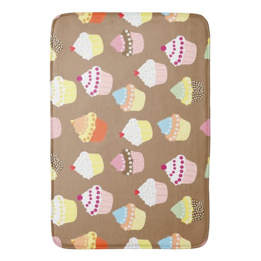 Delicious Decorated Birthday Cupcakes Badmat (Voorkant Verticaal)