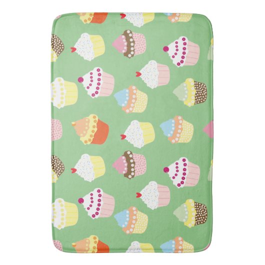 Delicious Decorated Birthday Cupcakes Badmat (Voorkant Verticaal)