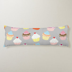 Delicious Decorated Birthday Cupcakes Body Pillow Lichaamskussen