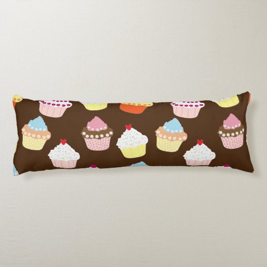Delicious Decorated Birthday Cupcakes Body Pillow Lichaamskussen (Achterkant)