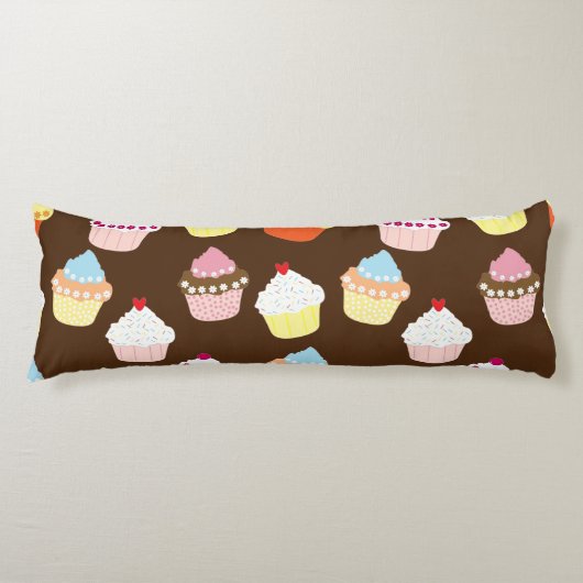 Delicious Decorated Birthday Cupcakes Body Pillow Lichaamskussen (Voorkant)