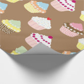 Delicious Decorated Birthday Cupcakes Cadeaupapier (Hoek)