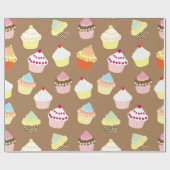 Delicious Decorated Birthday Cupcakes Cadeaupapier (Vlak)