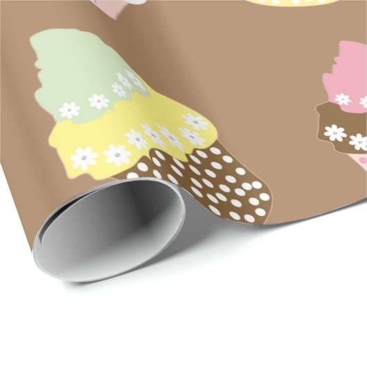 Delicious Decorated Birthday Cupcakes Cadeaupapier (Rol Hoek)