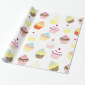 Delicious Decorated Birthday Cupcakes Cadeaupapier (Uitgerold)
