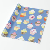 Delicious Decorated Birthday Cupcakes Cadeaupapier (Uitgerold)
