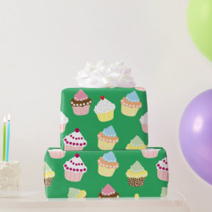 Delicious Decorated Birthday Cupcakes Cadeaupapier