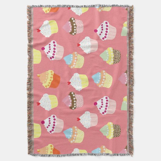 Delicious Decorated Birthday Cupcakes Deken (Voorkant Verticaal)