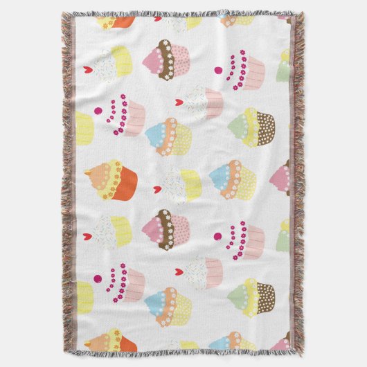 Delicious Decorated Birthday Cupcakes Deken (Voorkant Verticaal)