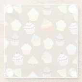 Delicious Decorated Birthday Cupcakes Glazen Onderzetter (Achterkant)