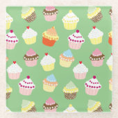 Delicious Decorated Birthday Cupcakes Glazen Onderzetter (Voorkant)