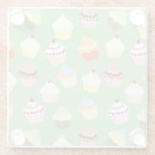 Delicious Decorated Birthday Cupcakes Glazen Onderzetter (Achterkant)