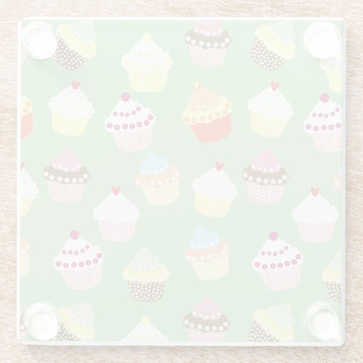 Delicious Decorated Birthday Cupcakes Glazen Onderzetter (Achterkant)