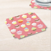 Delicious Decorated Birthday Cupcakes Kartonnen Onderzetters (Gekanteld)