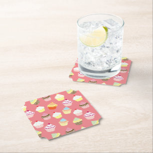 Delicious Decorated Birthday Cupcakes Kartonnen Onderzetters