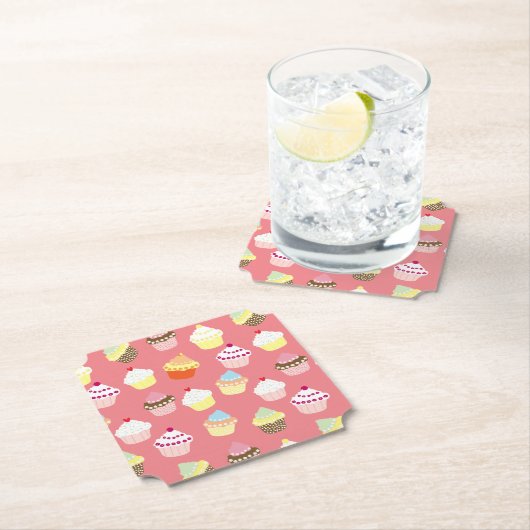 Delicious Decorated Birthday Cupcakes Kartonnen Onderzetters (Insitu)