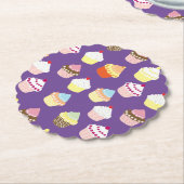 Delicious Decorated Birthday Cupcakes Kartonnen Onderzetters (Gekanteld)
