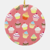 Delicious Decorated Birthday Cupcakes Keramisch Ornament (Achterkant)