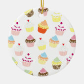 Delicious Decorated Birthday Cupcakes Keramisch Ornament (Voorkant)