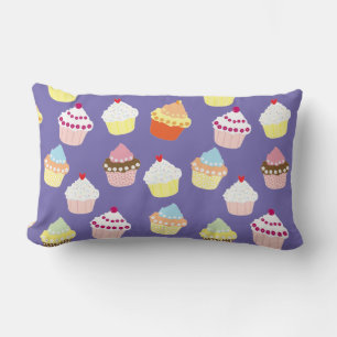 Delicious Decorated Birthday Cupcakes Lumbar Pillo Kussen