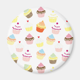 Delicious Decorated Birthday Cupcakes Magneet