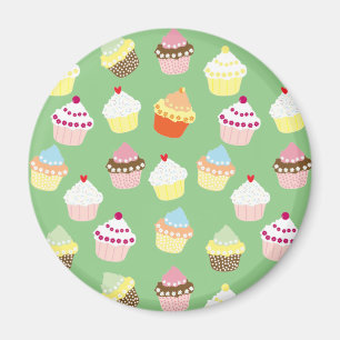 Delicious Decorated Birthday Cupcakes Magneet