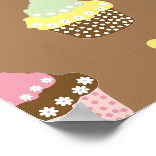 Delicious Decorated Birthday Cupcakes Poster (Hoek)