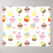 Delicious Decorated Birthday Cupcakes Poster (Voorkant)