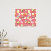 Delicious Decorated Birthday Cupcakes Poster (Keuken)
