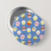 Delicious Decorated Birthday Cupcakes Ronde Button 7,6 Cm (Voorkant /achterkant)