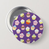 Delicious Decorated Birthday Cupcakes Ronde Button 7,6 Cm (Voorkant /achterkant)