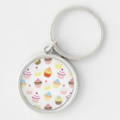 Delicious Decorated Birthday Cupcakes Sleutelhanger (Voorkant)