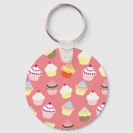 Delicious Decorated Birthday Cupcakes Sleutelhanger (Voorkant)