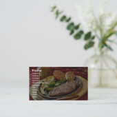 Delicious Deviled beef steak Visitekaartje (Staand voorkant)