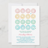 Delicious Donuts Birthday Party Kaart (Voorkant)