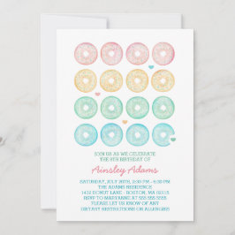 Delicious Donuts Birthday Party Kaart