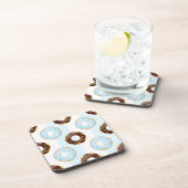 Delicious Donuts Blue Stripes Plastic Onderzetters (Rechterzijde)