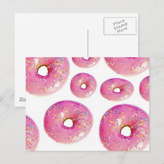 Delicious Donuts. Briefkaart (Voorkant / Achterkant)