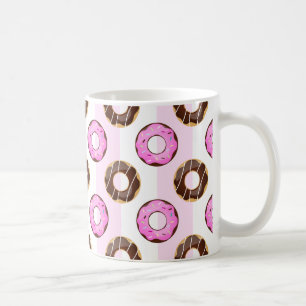 Delicious Donuts Pink Stripes Patroon Mok