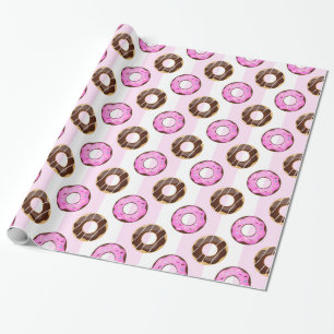 Delicious Donuts roze stripes ompakken papier